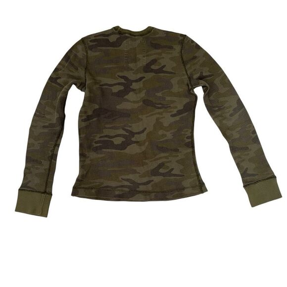 Hollister camouflage Green Long Sleeve Tee Performance Fit 100% Cotton size M - Picture 6 of 8